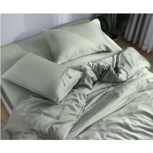 Doz By Sijo Organic Bamboo Core Sheet Set (No Flat Sheet) Cal King Sage NWOT